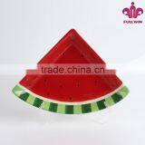 Cheap Bulk Ceramic Triangle Plate With Watermelon thumbnail-3