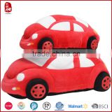 Plush 2016 new toys red plush toy cars for kids China Yangzhou supplier safe material