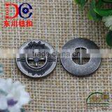 Silver Metal Two Eyes Sew Button,Metal Buttons for Jackets