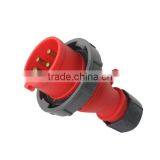 Industrial plug IP44 waterproof CEE industrial plugs 32A,380-415V~ 3P+N+E/6h