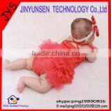 Red Lace Petti Rompers Baby Rompers for Girl thumbnail-1