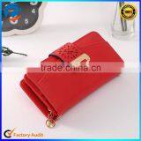China OEM Manufacture Zippered Clutch Ladies Purse Leather Women Baellerry Wallets
