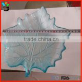 Gorgeous China Table Recycled Leaf Shape Glass Service Plate