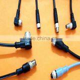 M12 3 4 5 6 8 Pin Pole Straight Right Angle Elbow 90 Degree Pvc Pur Cable