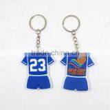 Yiwu Manre Manufacturer Custom Pvc Key Ring Jersey Shaped Rubber Keychain Souvenir Keychain thumbnail-5