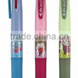 New Style Retractable Multi Color Ball Pen With Rubber Grip