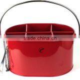 Removable Six-pack Divider Bottle Opener Red Metal Ice Bucket thumbnail-1