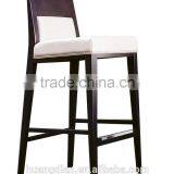 Luxury Ethiopian Style Restaurant Bar Furniture Wooden Leather High Bar Stool Bar Chair thumbnail-1