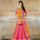 Graciousness Multi Color Jacquard Silk Lehenga Choli/Online Shopping Lehenga Choli thumbnail-3