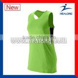 Hot Sale Women Sleeveless Acid Green Beach Volleyball Jerseys thumbnail-1