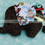 New Design MOQ 50pcs Like Baby Face Ultra Soft Minky Blanket Elephant thumbnail-1