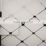 Decorative Wardrobe Sliding Door Ultra Clear White Back Painted Glass thumbnail-1