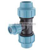 Garden Watering Plastic Pipe Fitting PP Reducing Tee