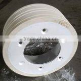 Groove Pattern Solid Tire With White Rim 10x4 thumbnail-3