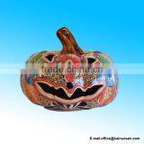 Pottery Pumpkin Candle Holder thumbnail-1