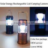 Solar Energy 6 Led Camping Lantern Rechargeable Solar Power Led Camping Lantern thumbnail-1