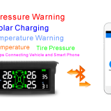 Vchecker Solar Wireless T501 Car TPMS Tire Pressure Monitoring System+4 Internal Sensors thumbnail-4