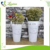 Modern Large Tall Metal Floor Decorative Metal Flower Antique Vase White OEM thumbnail-5