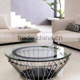 C151 Modern Design Stainless Steel Marble Coffee Table thumbnail-2