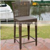 2017 Trade Assurance Popularly Outdoor Fashion Cheap pe Flat Rattan Bar High Chairs Furniture thumbnail-1