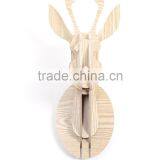 Indoor Wall Mounted Wooden Little Deer Head Decoration thumbnail-5