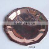 Plain Copper Plate Candle Holder With Uneven Border in Mirror Polish Also Available Mat thumbnail-1
