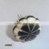 Bone and Horn Knob in Flower Shape Available in Other Colour and Patterns