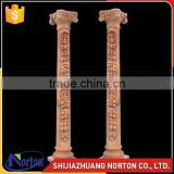 new design sunset red marble roman style column for gate decoration NTMF-C227S