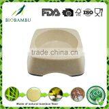 Diswasher Safe High Standard Natural Bamboo Fiber Square Pet Bowl