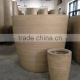 Large Fiberglass Clay Outdoor Tree Pot thumbnail-1