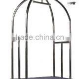 Hotel Stainless Steel Luggage Trolley Black Color D13-D thumbnail-1