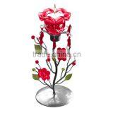 Red Rose Tea Candle Holder Stand Candleholder thumbnail-2