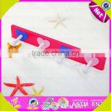 Wholesale Eco-friendly Wooden Kids Coat Hook Convenience Wooden Kids Coat Hook High Quality Wooden Kids Coat Hook W09B021 thumbnail-2