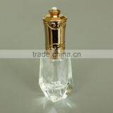 7ml Clear Glass Nail Polish Bottle With Gold Diamond Brush Cap, Wholesale Bottles of Nail Polish thumbnail-2