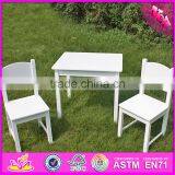 2016 New Design Home / School / Kindergarten White Kids Wooden Table and Chairs W08G145 thumbnail-6