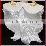 White Color Silk Belly Fan Made From Anji thumbnail-1