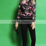Guangzhou Clothing Women Camouflage Jacket Ladies Bomber Jacket Wholesale thumbnail-3