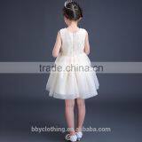 Kids Girls Flower Dress Sleeveless Birthday Party Dresses Children Fancy Princess Beads Dress thumbnail-6