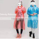 Fashional Red PE Emergency Raincoat Manufacturer thumbnail-1