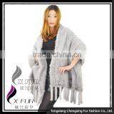 CX-B-M-25B Knitted Mink Fur Shawl Hot Sale / High Quality Women Mink Fur Cape thumbnail-3