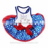 Rhinestone 4th Of July Princess Blue Stars PETS Dress thumbnail-1