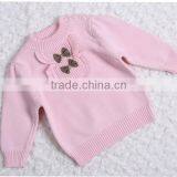 Korean Style Bowknot Decorated Pullover Sweater Girl Cotton Knitting Clothing thumbnail-1