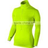 Women Cationic Fabric Wicking Athletic Fitness Yoga Compression Longsleeve