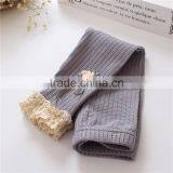 S32832W 2017 Spring Flower Girl Pants Baby Girls Leggings Kids Cotton Lace Bowknot Trousers thumbnail-5