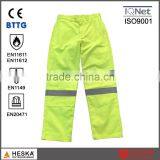 FR Work Trousers Hivis Green Flame Retardant Men Fire Pants thumbnail-1