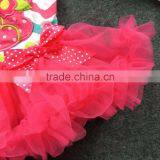 2016 Rainbow Chevron Easter Dress Bunny Dress Baby Girls Clothes Fashion Kids Clothes With Matching Necklace and Shoes Set thumbnail-3