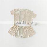 Wholesale Organic Cotton Baby t Shirt 2 Pcs in 1 Newborn Baby Clothes Clothing Set thumbnail-6