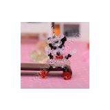 3d Beaded Mickey Mouse Crystal Cell Phone Charm thumbnail-2