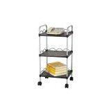 2 Tiers Adjustable Metal Office File Cart thumbnail-2