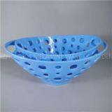 Solid Color Melamine Plastic Filter Wash Bowl With Handle thumbnail-1